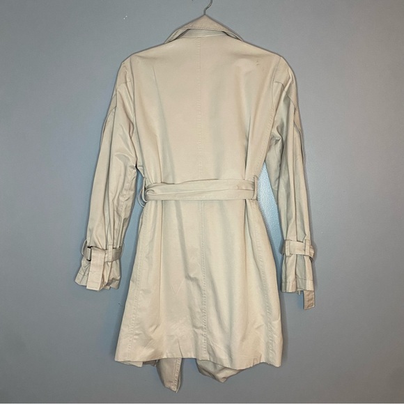 Simply Vera VERA WANG Cream Short Trench Women’s Medium - Picture 2 of 10